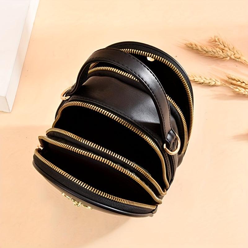 Minimalist Zipper Shoulder Bag All Match Satchel Bag