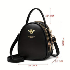 Minimalist Zipper Shoulder Bag All Match Satchel Bag