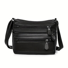 Vintage Minimalist Shoulder Bag PU Leather Purse Women's Handbag