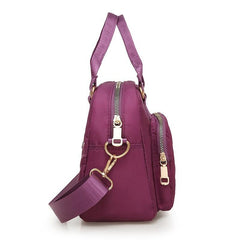 Nylon Argyle Quilted Shoulder Bag Large Capacity Crossbody Handbag