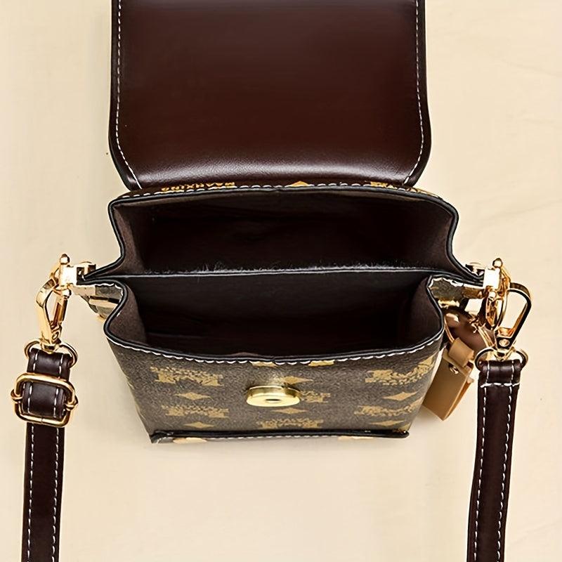 Flap Shoulder Bag PU Leather Mini Crossbody Bag