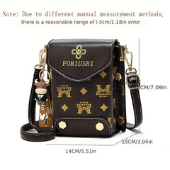 Flap Shoulder Bag PU Leather Mini Crossbody Bag