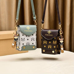 Flap Shoulder Bag PU Leather Mini Crossbody Bag
