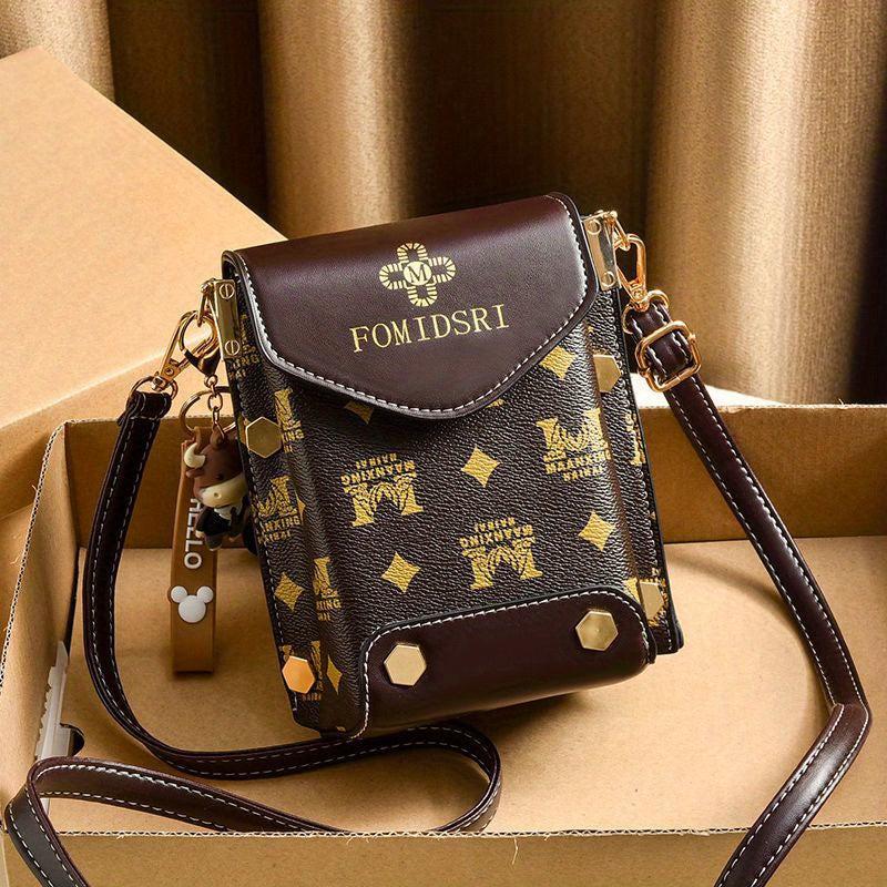 Flap Shoulder Bag PU Leather Mini Crossbody Bag