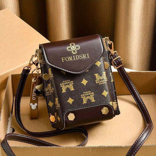 Flap Shoulder Bag PU Leather Mini Crossbody Bag