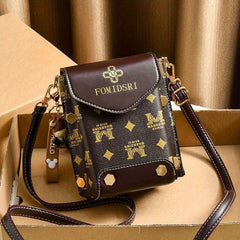 Flap Shoulder Bag PU Leather Mini Crossbody Bag