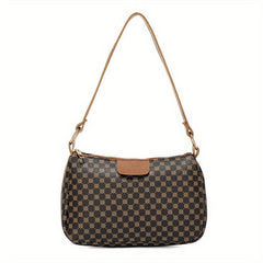 Polka Dot Print Shoulder Bag Zipper Square Baguette Bag