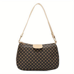 Polka Dot Print Shoulder Bag Zipper Square Baguette Bag