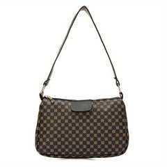 Polka Dot Print Shoulder Bag Zipper Square Baguette Bag