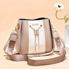 Stylish Drawstring Star Key Decor Shoulder Bag