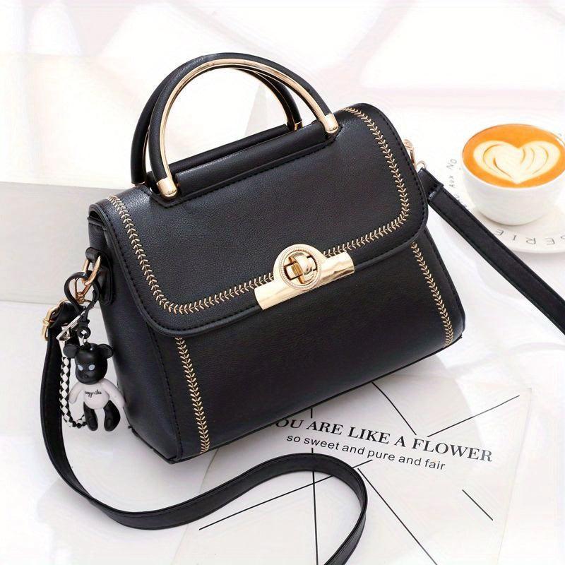 Stylish Handbag with Top Handle and Crossbody Strap