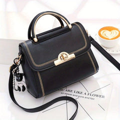 Stylish Handbag with Top Handle and Crossbody Strap