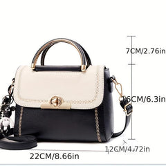 Stylish Handbag with Top Handle and Crossbody Strap