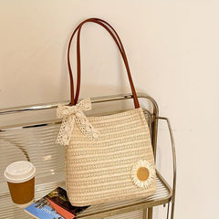 Straw Woven Crossbody Bag Retro Handbag & Hobo Purse for Travel Vacation