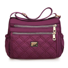 Geometric Embroidery Nylon Shoulder Bag for Women