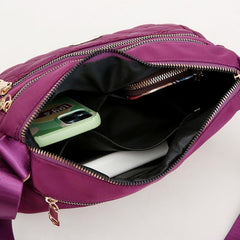 Geometric Embroidery Nylon Shoulder Bag for Women
