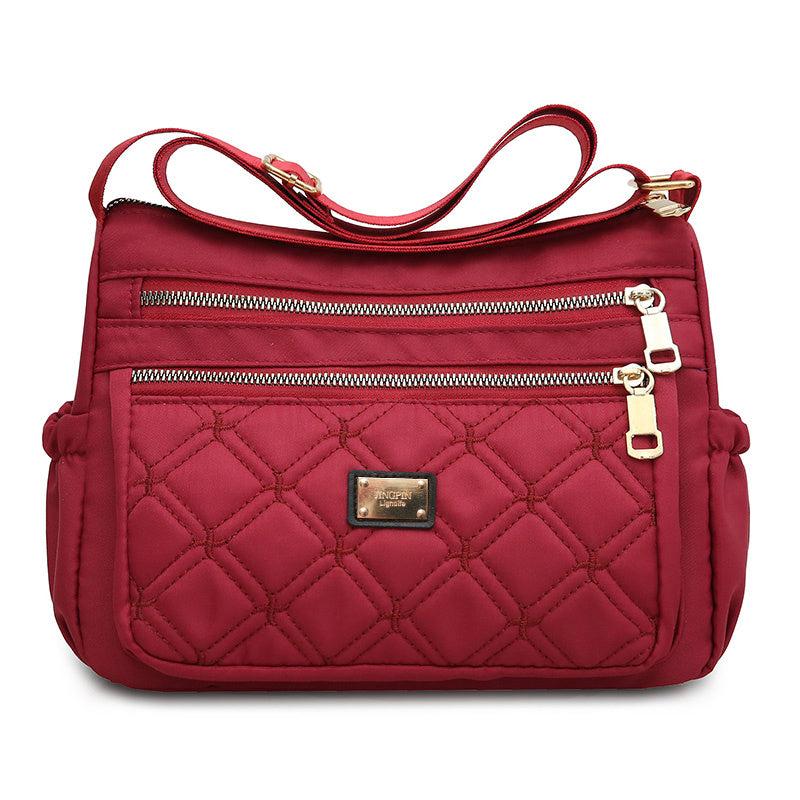 Geometric Embroidery Nylon Shoulder Bag for Women