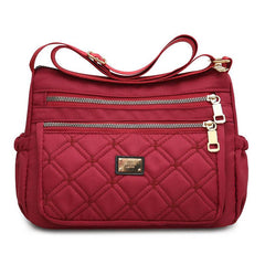Geometric Embroidery Nylon Shoulder Bag for Women