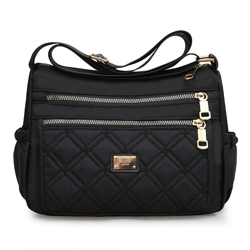 Geometric Embroidery Nylon Shoulder Bag for Women
