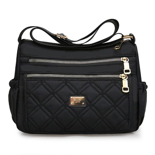 Geometric Embroidery Nylon Shoulder Bag for Women