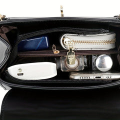 Small Zipper Crossbody Bag Solid Handbag Top Handle Purse
