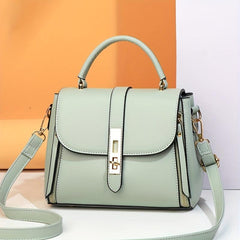 Small Zipper Crossbody Bag Solid Handbag Top Handle Purse