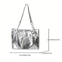 Women's Stylish Tote Shoulder Bag Solid Handbag For Work