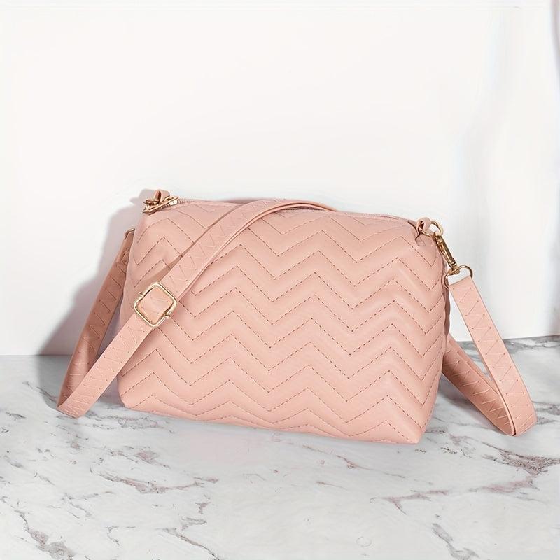 Embossed Butterfly Crossbody Bag PU Leather Textured Bag