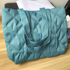 Angle Embroidery Tote Bag Puffer Nylon Shoulder Bag Padded Handbags For Women