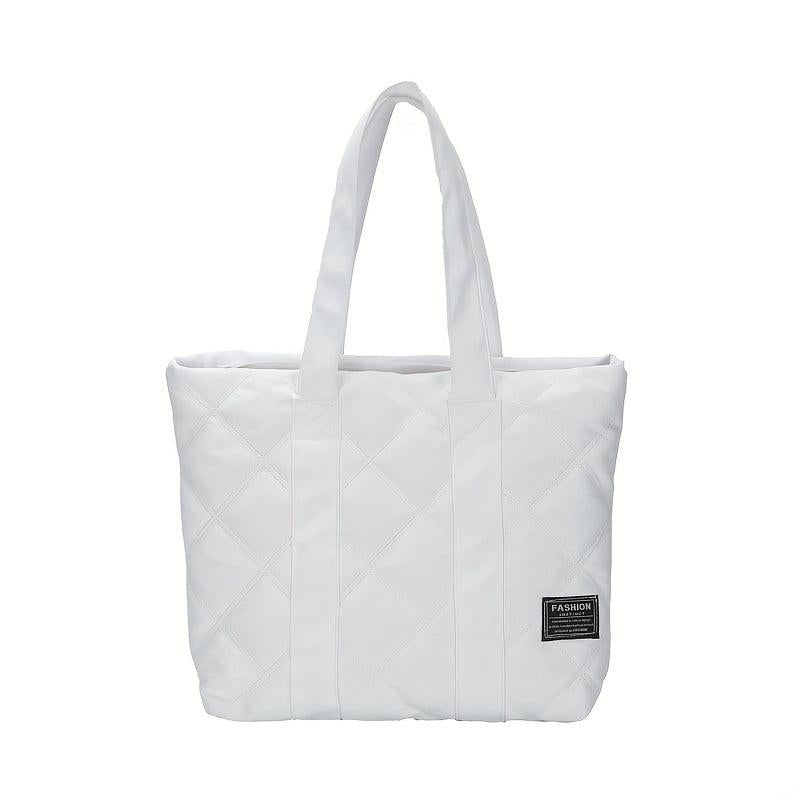 Angle Embroidery Tote Bag Puffer Nylon Shoulder Bag Padded Handbags For Women