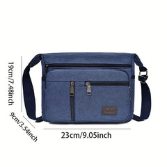 Outdoor Canvas Crossbody Bag Wear resistant Shoulder Bag