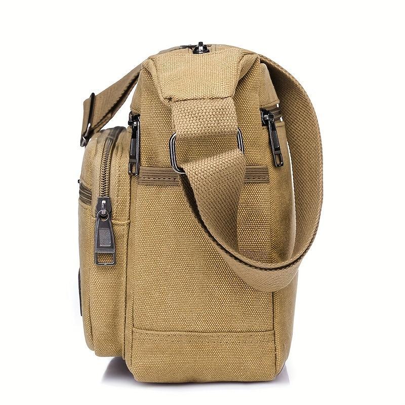Outdoor Canvas Crossbody Bag Wear resistant Shoulder Bag