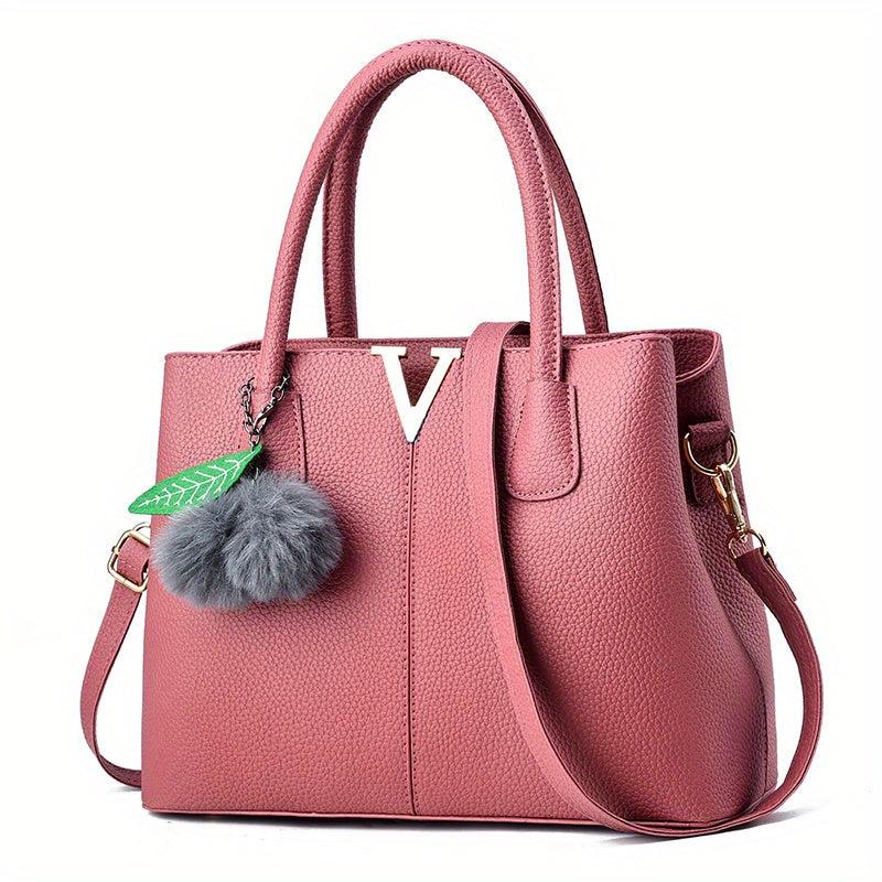 Minimalist Classic Tote Satchel Bag Solid Shoulder Bag Tote Bag