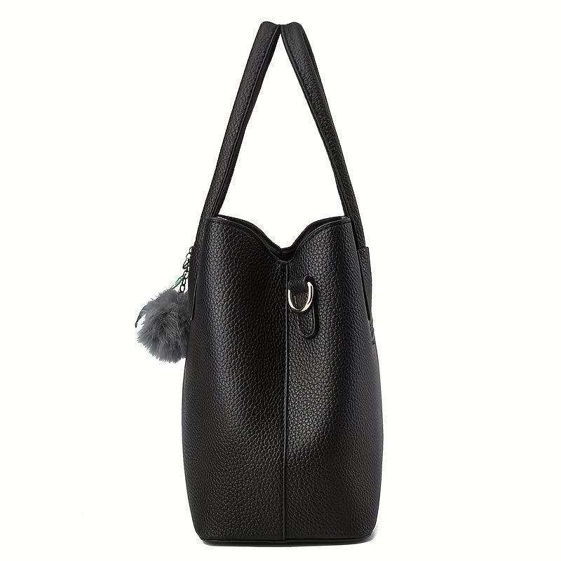 Minimalist Classic Tote Satchel Bag Solid Shoulder Bag Tote Bag