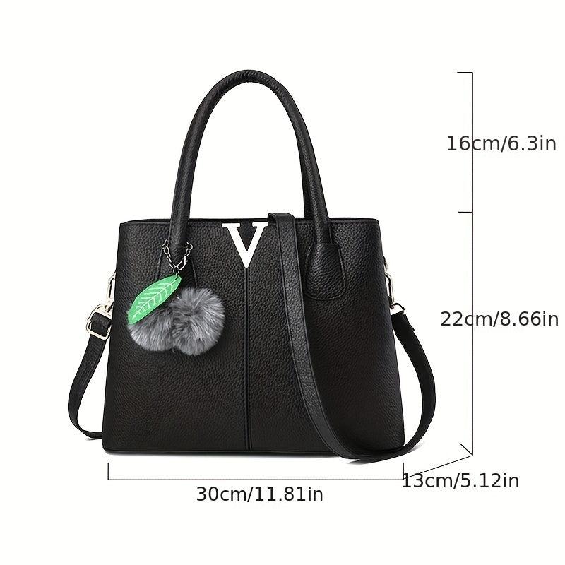 Minimalist Classic Tote Satchel Bag Solid Shoulder Bag Tote Bag
