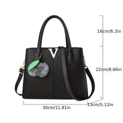 Minimalist Classic Tote Satchel Bag Solid Shoulder Bag Tote Bag