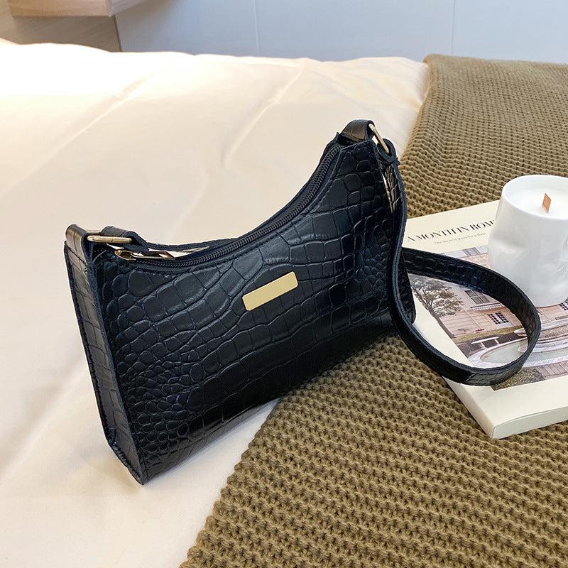 Crocodile Embossed Shoulder Bag PU Leather Women's Handbag