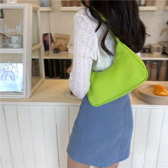 Mini Solid Nylon Crescent Bag Women's Daily Handbag & Shoulder Bag