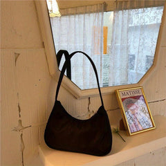 Mini Solid Nylon Crescent Bag Women's Daily Handbag & Shoulder Bag
