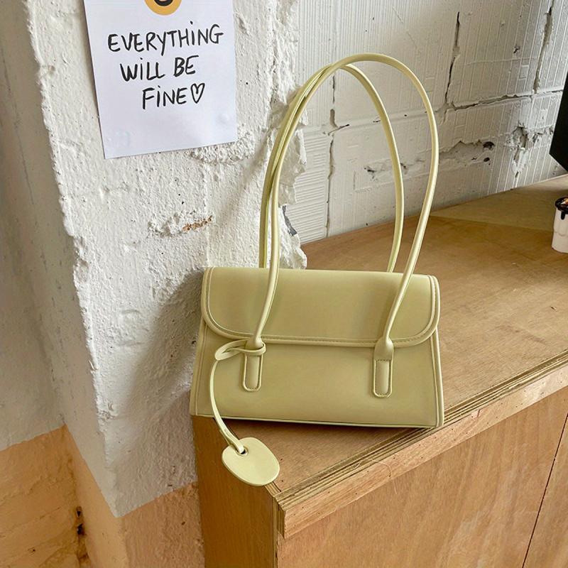Baguette Bag Solid Shoulder Bag Underarm Bag