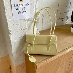Baguette Bag Solid Shoulder Bag Underarm Bag
