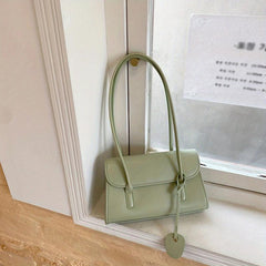 Baguette Bag Solid Shoulder Bag Underarm Bag