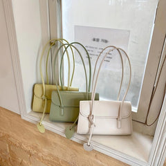 Baguette Bag Solid Shoulder Bag Underarm Bag