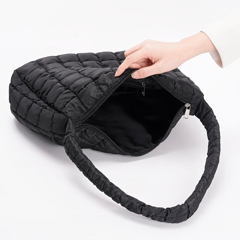 Quilted Hobo Bag Large Capacity Shoulder Handbag