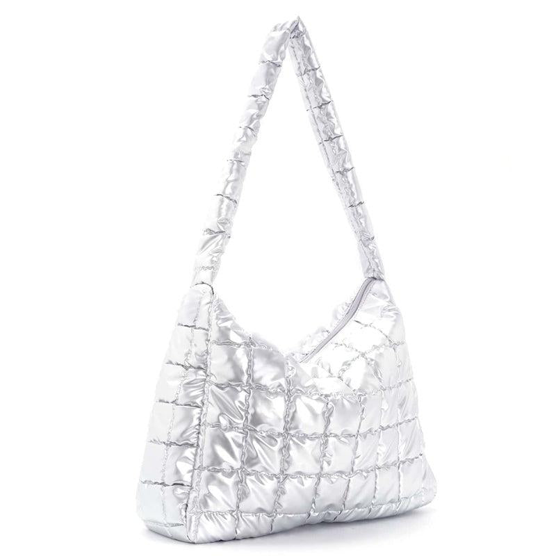 Quilted Hobo Bag Large Capacity Shoulder Handbag