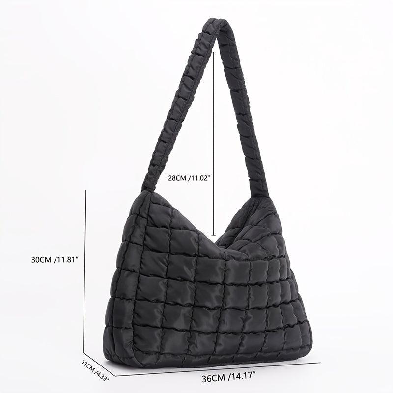Quilted Hobo Bag Large Capacity Shoulder Handbag