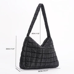 Quilted Hobo Bag Large Capacity Shoulder Handbag