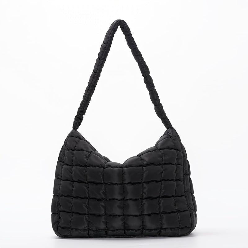 Quilted Hobo Bag Large Capacity Shoulder Handbag