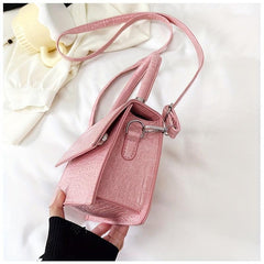 Crocodile Embossed Shoulder Bag Top Handle Crossbody Bag