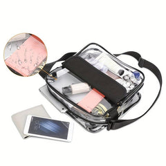 Clear PVC Crossbody Bag Waterproof Small Square Purse Concert